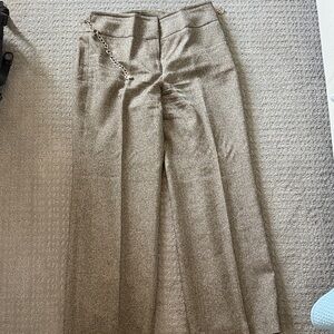 LOFT Brown Textured Trousers